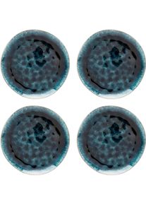 Teller KARE DESIGN "Azur", blau, H:2,1cm &Oslash;:20,5cm, Steingut, Speiseteller, Teller, verschiedene Gr&ouml;&szlig;en, aus Steingut