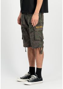 Shorts Alpha Industries "Jet Short Camo", Herren, Gr. 29, Normalgr&ouml;&szlig;en, gr&uuml;n (schwarz olive camo), Obermaterial: 100% Baumwolle. Futter: 100% Baumwolle, Hosen Shorts