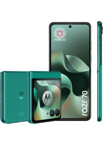 Motorola Smartphone "razr 70", Energieeffizienz: A, gr&uuml;n (pantone sporting gr&uuml;n), 256 GB, Mobiltelefone, Smartphone