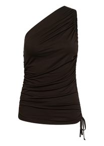 Blusentop Soaked in Luxury "&Auml;rmellose Bluse SLHanadi", Damen, Gr. S, chocolate torte, Obermaterial: 95% Viskose CV. 5% Elasthan EL., Blusen Blusentop