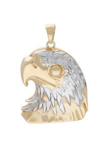 Kettenanh&auml;nger Firetti "Schmuck Geschenk Gold 375 Halsschmuck Anh&auml;nger Falke", gelbgoldfarben, wei&szlig;goldfarben, Schmuckanh&auml;nger, Damen, Gelbgold 375, 2,05 g, Kettenanh&auml;nger
