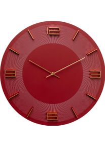 Wanduhr KARE DESIGN "Leonardo &Oslash;49cm", rot, B:48,5cm H:48,5cm T:1,1cm, Wanduhren, Wanduhr, in verschiedenen Farben