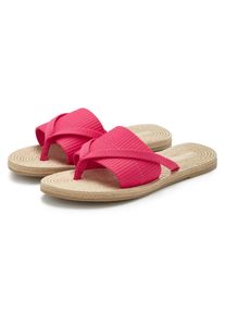 Badeschuh Venice Beach "Badepantolette, Badelatsche, Badezehentrenner, Sandale, Mule", Damen, Gr. 42, pink, Obermaterial: 100% Textilmaterial. Decksohle: 100% Synthetik. Futter: 100% Textilmaterial. Laufsohle: 100% Synthetik, unifarben, Basic, Schuhe Badeschuh, NEU Pantolette, Zehentrenner mit wasserabweisender und leichter Sohle