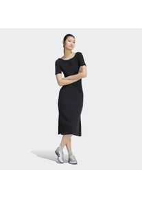 Shirtkleid adidas Sportswear "W AK SL RIB DRE", Damen, Gr. XXL, N-Gr, schwarz, Obermaterial: 46% Baumwolle, 45% Viskose, 9% Elasthan, Kleider Shirtkleid