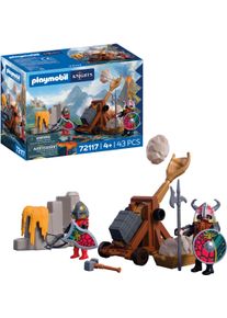 Konstruktions-Spielset Playmobil "Steinkatapult Drachenritter (72117), Knights", bunt, Spielbausteine, Kinder, Kunststoff, Konstruktions-Spielset