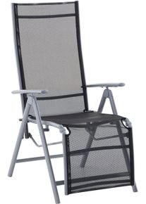 Relaxsessel Garden Pleasure "ARIOLA", schwarz, B:56cm H:112cm T:81cm, Sessel, Relaxsessel, mehrfach verstellbar