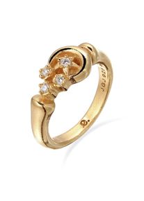 Silberring Elli Premium "Ring Mond Sterne Topas Wei&szlig; 925 Sterling Silber" Gr. 58, gold, Fingerringe, Damen, 58, Silber 925 (Sterlingsilber), Silberring