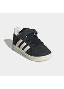 Klettschuh adidas Sportswear "GRAND COURT 00s EL I", M&auml;dchen, Gr. 26, core schwarz, sanftes wei&szlig;, ftwr wei&szlig;, Leder, Synthetik, Textil, Schuhe Klettschuh, Design auf den Spuren des adidas Campus 00, f&uuml;r Kinder