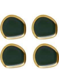 Teller KARE DESIGN "Vibrations", gr&uuml;n, H:2cm &Oslash;:20cm, Steinzeug, Speiseteller, Teller, aus Steinzeug