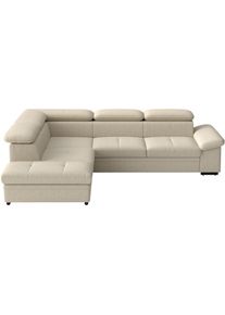Sit & More Ecksofa SIT & MORE "Viola", creme, B:249cm H:73cm T:226cm, 100% Polyester, Sofas, Ecksofa, optional Bettfunktion