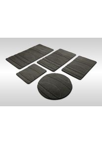 Badematte Wecon Home "Marc", anthrazit grau, H:25mm, Oberfl&auml;che: 100% Polyester, Badematten, Badematte, Badteppich, Hoch-Tief-Linien, weich, rutschhemmend, waschbar, getuftet