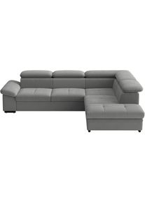 Sit & More Ecksofa SIT & MORE "Viola", anthrazit, B:249cm H:73cm T:226cm, 100% Polyester, Sofas, Ecksofa, optional Bettfunktion