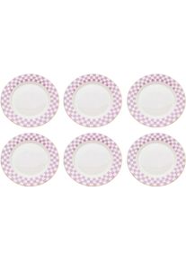 Teller KARE DESIGN "Harlequin Lila", lila, H:1,5cm &Oslash;:21cm, Fine Bone China Porzellan, Speiseteller, Teller, verschiedene Gr&ouml;&szlig;en, aus Porzellan