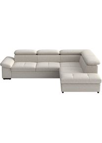 Sit & More Ecksofa SIT & MORE "Viola", nature, B:249cm H:73cm T:226cm, 100% Polyester, Sofas, Ecksofa, optional Bettfunktion