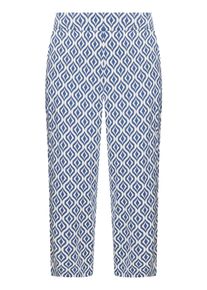 Marlene-Hose Betty Barclay "Marlene-Hose mit elastischem Bund", Damen, Gr. 48, EURO, blau, wei&szlig;, Obermaterial: 100% Viskose CV., Hosen Marlene-Hose