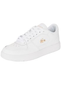 Sneaker Lacoste "COURT ACE", Damen, Gr. 42, wht, gld, Leder, Synthetik, Schuhe Sneaker
