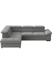 Sit & More Ecksofa SIT & MORE "Viola", anthrazit, B:249cm H:73cm T:226cm, 100% Polyester, Sofas, Ecksofa, optional Bettfunktion