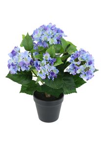 Kunstblume OTTO HOME "K&uuml;nstliche Hortensie im Topf", blau, B:35cm H:40cm T:30cm, Kunstpflanzen, Kunstblume, 40cm Realistische Kunstpflanze Blumen Deko Blumen Pflanzen