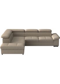 Sit & More Ecksofa SIT & MORE "Viola", taupe, B:249cm H:73cm T:226cm, 100% Polyester, Sofas, Ecksofa, optional Bettfunktion
