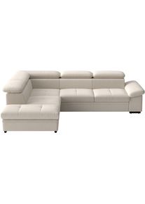 Sit & More Ecksofa SIT & MORE "Viola", creme, B:249cm H:73cm T:226cm, 100% Polyester, Sofas, Ecksofa, optional Bettfunktion