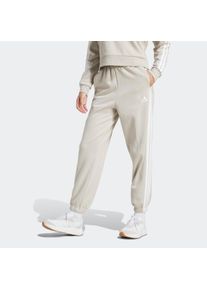 Sporthose adidas Sportswear "W 3S FL C PT", Damen, Gr. XS, N-Gr, wonder alumina, wei&szlig;, normal, gr., Obermaterial: 55% Baumwolle, 36% Polyester, 9% Viskose, Hosen Sporthose, Locker geschnitten, mit schmal zulaufender Beinform