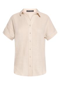 Schlupfbluse Betty Barclay "Schlupfbluse mit Kragen", Damen, Gr. 48, beige, Obermaterial: 100% Baumwolle CO., Blusen Schlupfbluse