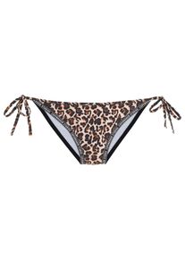 Bikini-Hose Copenhagen Studios "Leody", Damen, Gr. 38, N-Gr, braun (braun, bedruckt), Obermaterial: 84% Polyamid, 16% Elasthan. Futter: 92% Polyester, 8% Elasthan, Badehosen Bikini-Hose, Mit trendigem Animalprint