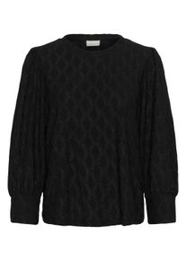 Langarmbluse Kaffe "Langarm-Bluse KAtio", Damen, Gr. S, schwarz deep, Obermaterial: 99% Polyester PES. 1% Elasthan EL., Blusen Langarmbluse