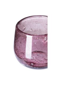 Tischvase Fink "MARLY", fuchsia, B:13,5cm H:11cm T:13,5cm &Oslash;:13,5cm, Glas, Vasen, Tischvase, wasserdicht, durchgef&auml;rbt, mundgeblasen