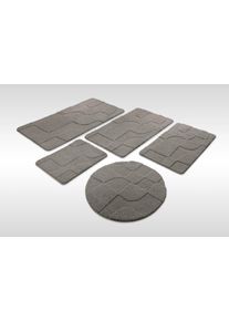 Badematte Wecon Home "Davie", basalt grau, H:25mm, Oberfl&auml;che: 100% Polyester, Badematten, Badematte, Badteppich, Hoch-Tief-Effekt, weich, rutschhemmend, waschbar, getuftet