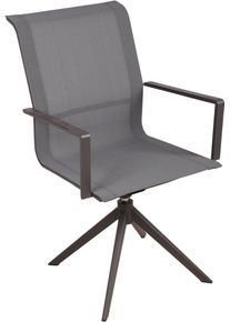 Drehstuhl Garden Pleasure "ADRIA", anthrazit, anthrazit, dunkelgrau, B:54cm H:95cm T:63cm, Kunststoff, Polyester, Stahl, St&uuml;hle, Drehstuhl, 180 grad drehbar