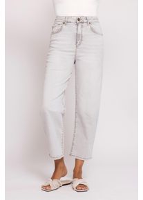 7/8-Jeans Zhrill "ZHIZA Jeans", Damen, Gr. 27, N-Gr, grau, Denim/Jeans, Obermaterial: 88% Baumwolle, 9% Polyester, 3% Elasthan, unifarben, normal 7/8-L&auml;nge, Jeans 7/8-Jeans, normale Passform, ausgestellte Beinform
