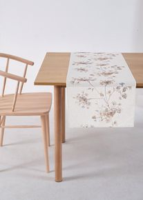 Bordsl&ouml;pare med lin - beige - storlek 40x140 cm - bonprix