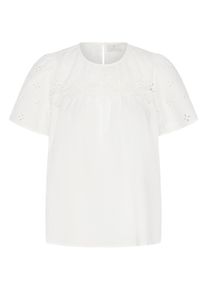 Kurzarmbluse Kaffe "Kurzarm-Bluse KAmolly", Damen, Gr. 46, chalk, Obermaterial: 100% Baumwolle CO., Blusen Kurzarmbluse