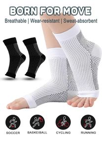 Ankle Compression Socks - Arch Supports For Sports, Running, Hiking, Cycling | Comfortable, Breathable Foot Covers
