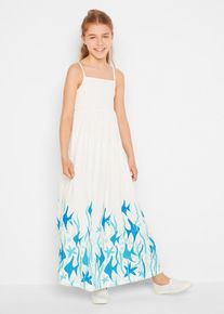 bonprix Rochie maxi din viscoză fluidă, alb, 152