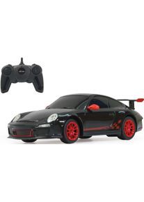 RC-Auto Jamara "Porsche GT3 1:24 schwarz", schwarz, Fernlenkfahrzeuge, KinderB:19cm H:6cm T:7cm, Kunststoff, RC-Auto, B:19cm H:6cm T:7cm