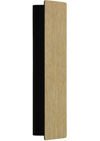 Eglo Wandleuchte "Zubialde Wandlampe, rechteckig, innen, Eiche, Flurlampe, Holz, Metall", schwarz, 1, H: 8cm, 1 Stk., Leuchten, Wand-/Deckenleuchte - L36 x H8 x AL5 cm - schwarz, braun - 12W inkl., Wandleuchte