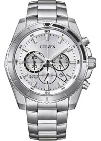 Chronograph Citizen, silber (silberfarben), Armbanduhren, Herren, Chronograph, Armbanduhr, Quarzuhr, Herrenuhr, Edelstahlarmband