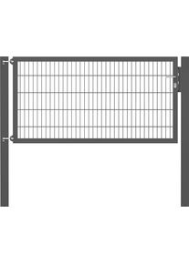 Zauneinzelt&uuml;r Alberts "Flexo Plus", grau (anthrazit), B:200cm H:100cm, Stahl, Tore, Zauneinzelt&uuml;r, anthrazit, verschiedene Abmessungen