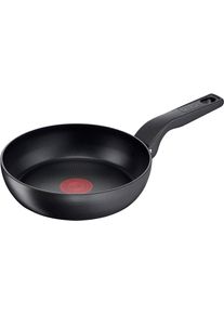 Bratpfanne Tefal "Hard Titanium Pro", schwarz, B:20,6cm H:5cm L:36,5cm &Oslash;:20cm, Pfannen, Bratpfanne, Antihaftversiegelung, Induktion, Temperaturanzeiger, Made In France