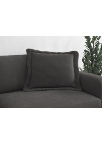 Sofakissen Trendmanufaktur "Bourbon", grau (beluga), B:70cm H:12cm T:70cm, Stoff, Polsterauflagen, Sofakissen, modernes Flatkissen 70x70 cm, in trendigem Cord erh&auml;ltlich, universal