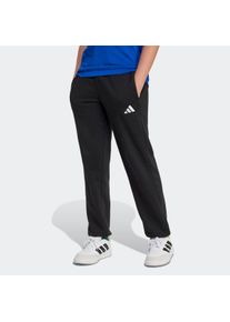 Sporthose adidas Sportswear "ESSENTIALS KIDS", Damen, Gr. 164, N-Gr, schwarz-wei&szlig; (schwarz, wei&szlig;,), Obermaterial: 71% Baumwolle, 29% Polyester, Hosen Sporthose, sportlicher Stil, f&uuml;r Kinder, aus Baumwolle und Polyester