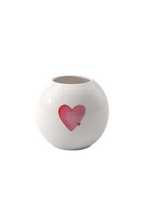 Dekovase "Vase With Love 11,5 cm wei&szlig;", wei&szlig;, B:12,7cm H:11,5cm T:12,7cm &Oslash;:12,7cm, LIKE. BY VILLEROY & BOCH, Vasen, Dekovase