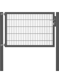 Zauneinzelt&uuml;r Alberts "Flexo Plus", grau (anthrazit), B:150cm H:100cm, Stahl, Tore, Zauneinzelt&uuml;r, anthrazit, verschiedene Abmessungen