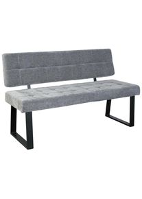 Livetastic Sitzbank, Hellgrau, Metall, Textil, 140x85x56 cm, Esszimmer, B&auml;nke, Sitzb&auml;nke