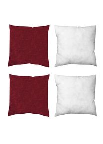M&Ouml;BELIX M&ouml;belix , Bordeaux , Textil , Uni , 50x50 cm , Heimtextilien, Wohntextilien, Kissen, Zierkissen