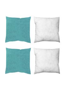 M&Ouml;BELIX M&ouml;belix , Petrol , Textil , Uni , 50x50 cm , Heimtextilien, Wohntextilien, Kissen, Zierkissen