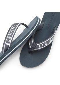 ELBSAND Dames Badslippers in donkergroen ,maat 41, Witt, 100% Textiel