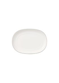 Villeroy & Boch Untertasse VILLEROY & BOCH "Beilagenschale/Sauciere-Unterteil Anmut Platinum No. 1 20 x 15 cm wei&szlig;", wei&szlig;, Speiseteller, Untertasse